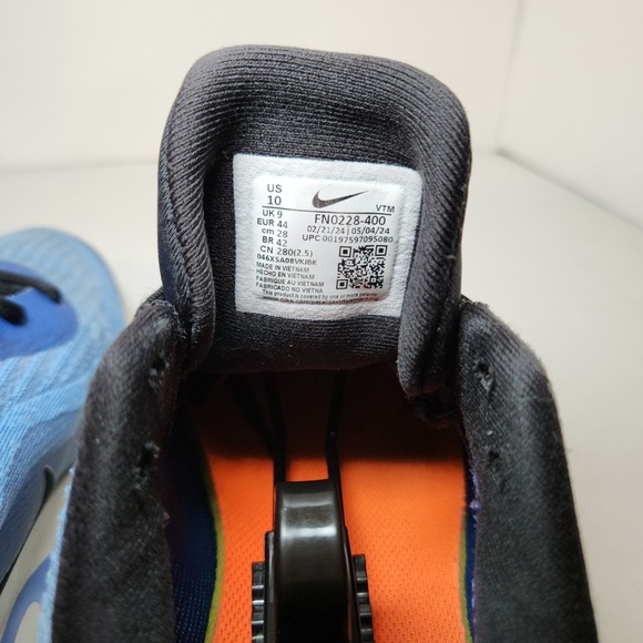 Nike Journey Running Shoes Men's Size 10 Blue Orange Running Training FN0228-400 - Picture 6 of 12